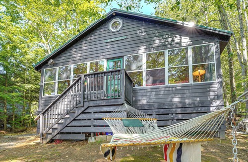 Litchfield Cabin | Waterfront Sand Pond Cabin w/Views & Fire Pit