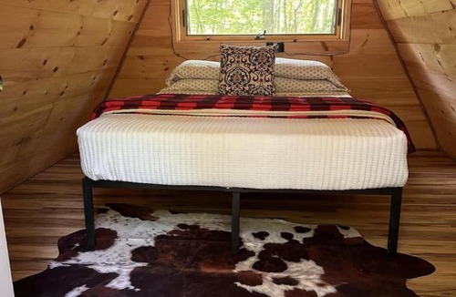 Stoneham House | White Mountains Forest A-Frame Stars Firepit