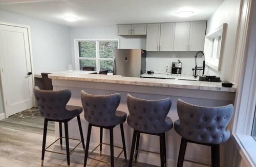 New Wilmington Cottage | Wi-fi Cottage Wooded Retreat with Private Hot Tub