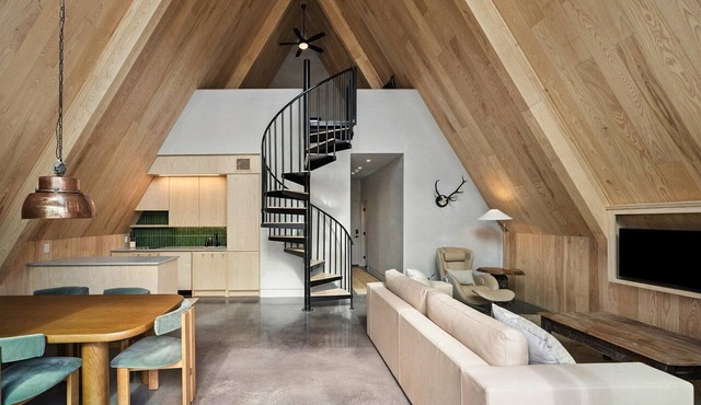 A quiet A-frame escape in the Texas countryside, made for slowing down. in Ledbetter