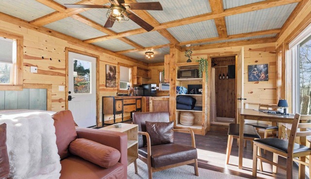 BEAR Necessities tiny home, outdoor theater w/hottub! in Garrison