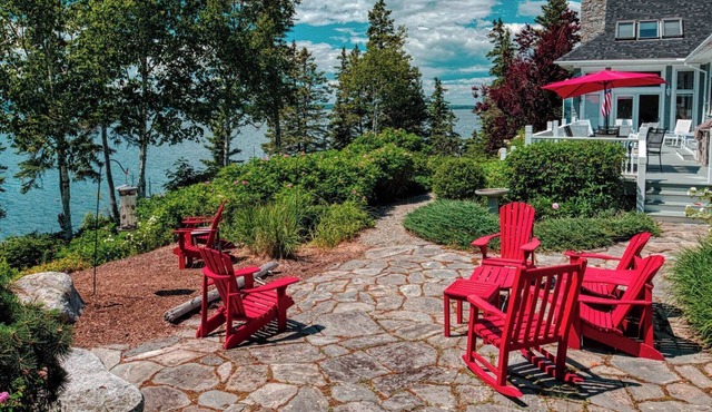 Cape Rosier, Maine 6 bedroom estate on Penobscot Bay. West views over Camden the hills
