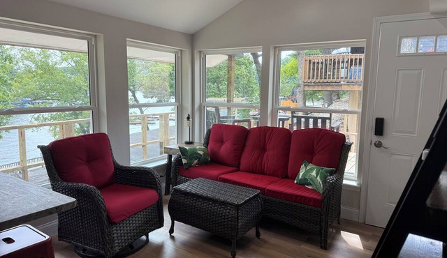 Cozy A-Frame Cabin with Lake Views, Loft & Private Deck Sleeps 6