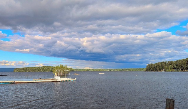 Cozy lake view home, centrally located with lake access and private dock!