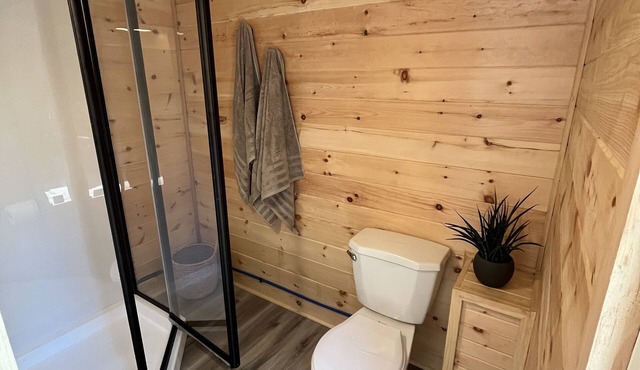 Cozy tiny home, immersed in the forest, overlooking the pond!