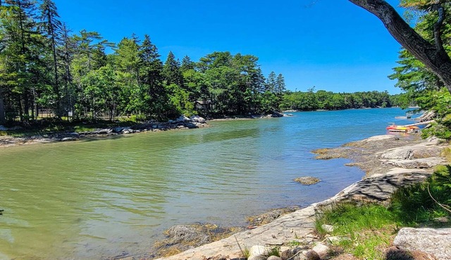Experience oceanfront tranquility at Phoebe's Nest, a cozy 3-bedroom cabin in East Boothbay.