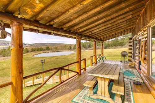 Fish & Hike on 180 Acres! Log Cabin in Almond
