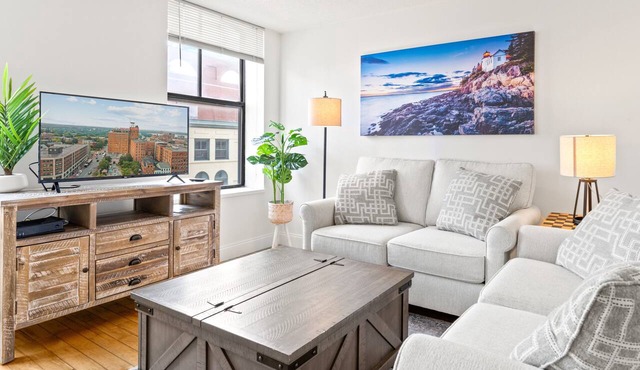Gem on Congress - King Bed, Free Parking, Dog & Family Friendly, Modern Condo