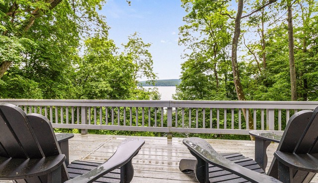 Gorgeous lakeview retreat with wraparound porch, wood stove, & WiFi - dogs OK