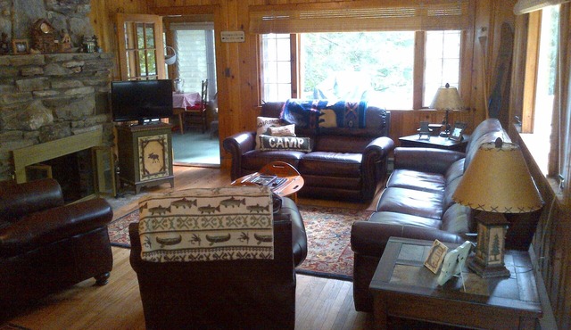 Lake George cabin with private association beach, patio, deck and all amenities!