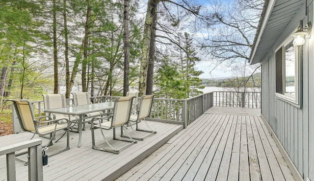 Lake-View Cabin w/Furnished Deck in Hadley!