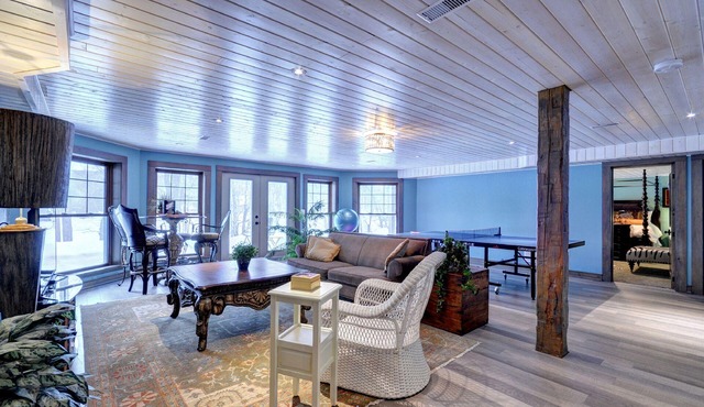 Lakefront - Lux Log Cabin Cottage - Lake Front 5 mins Sir Sam's Ski Hill