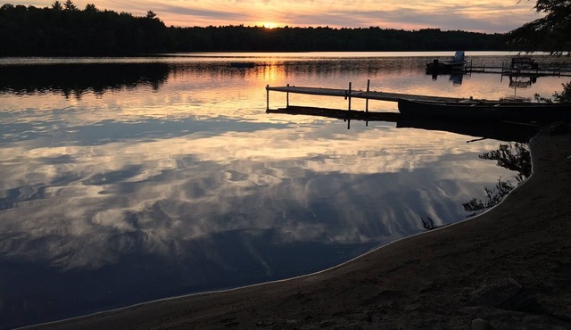 Large Lake House with Private Beach, Dock, Canoe & Kayak