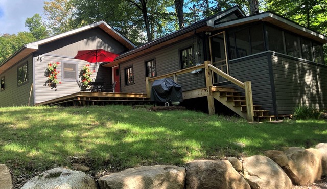 Modern ADK Cabin with Outdoor Sauna in Old Forge
