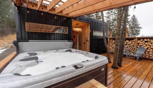 Modern Cabin+Nordic Spa w/Sauna, Hot Tub & Cold Plunge