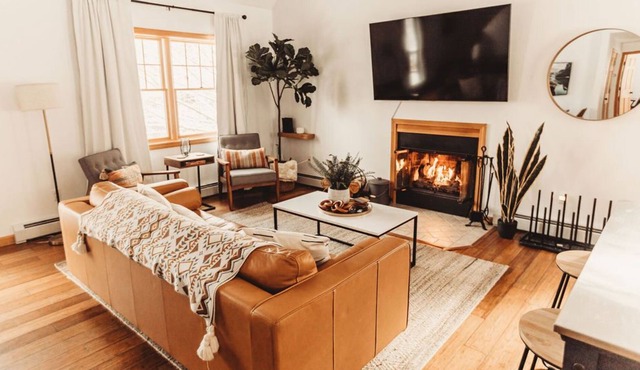 Modern Ski Cabin with King Beds & Hot Tub sleeps 9
