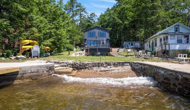 New House on Big Sebago w/Private beach & dock!