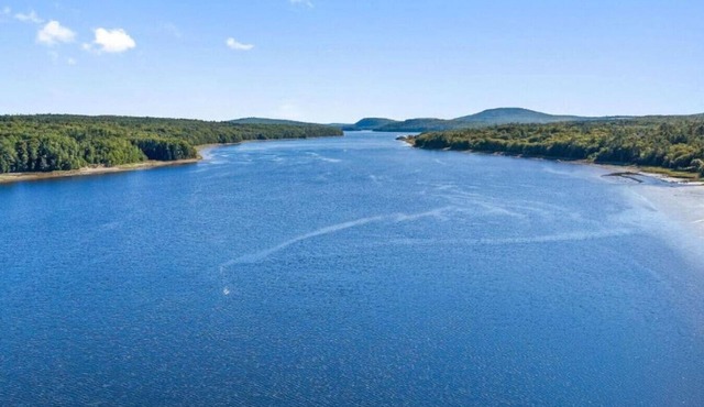 New & Trendy - Grand Water View, A/C, Dogs OK, Private, Yard Games, Fire Pit