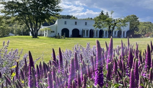Newly Renovated Carriage House surrounded by water and lush gardens.