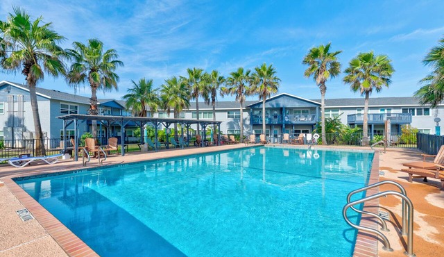 Ocean View is a 2nd floor beachfront efficiency condo in the heart of Port Arans
