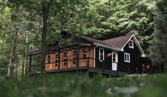 Peaceful Woodland Cabin with Year-Round Swim Spa & Private Trails in Mount Vernon, Ohio