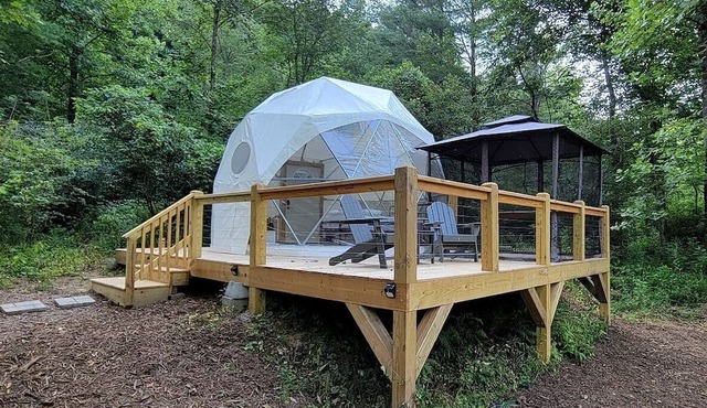 Pet-Friendly Glamping Dome Rental for Relaxing Escapes near Boone, NC in Purlear