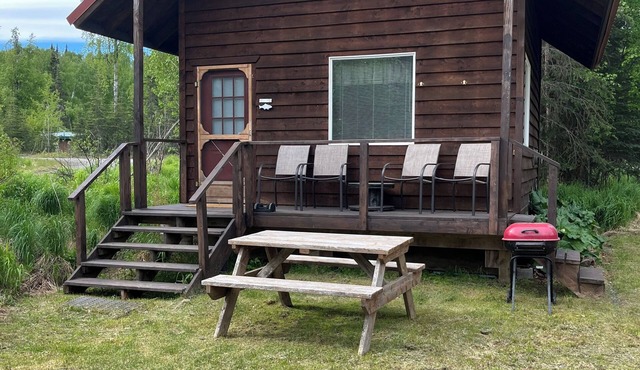 Private Kenai River fishing, no combat fishing here! Comfy cabins too!