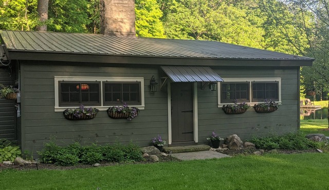 Quaint Newly Remodeled Cabin with Stone Fireplace - Private Hot Tub - King Bed