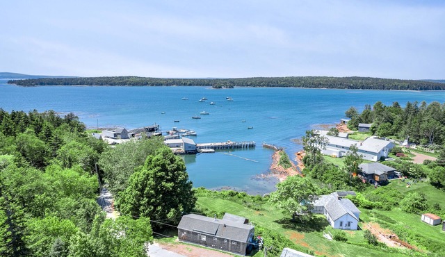 Quaint waterfront bungalow on Schoodic Peninsula.