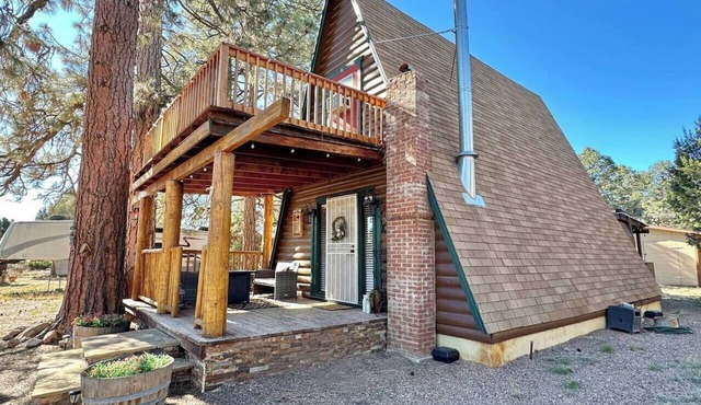 Rustic A-Frame Fenced 1/2 Acre Lot Woodstove! in Heber-Overgaard