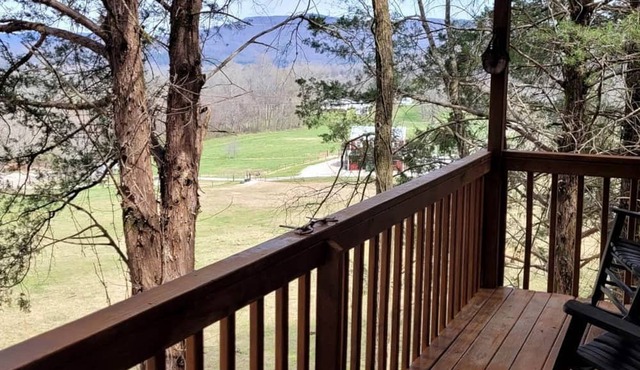 Rustic Elegance: Vintage Decor Cabin with Mountain Scenery in Sparta