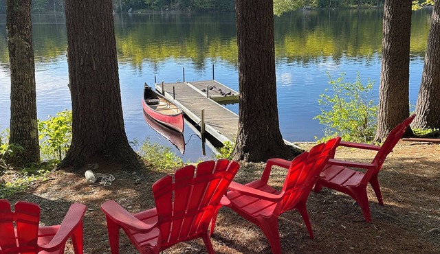 Sheepscot Lake House ideal for swim, boat, fish with private dock on water