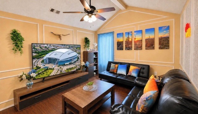 Sleeps8.No Stairs,Carpet-Free Near Dallas Stadiums