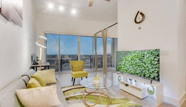 Snappy loft style 2BR | Gym | Parking | Workspace