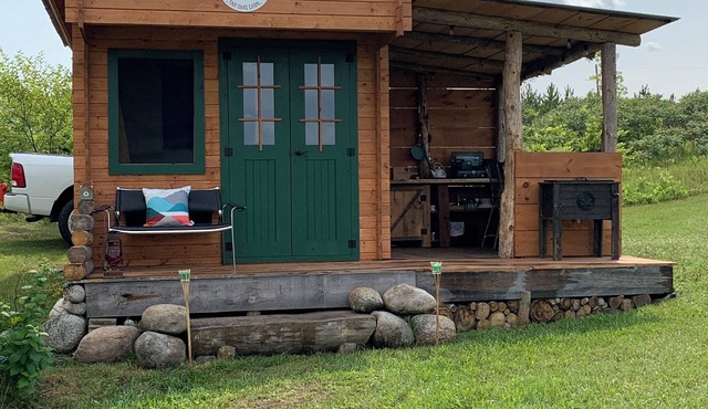 Tiny Oaks Cabin Cozy and private with sleeping loft, walking distance to lake!