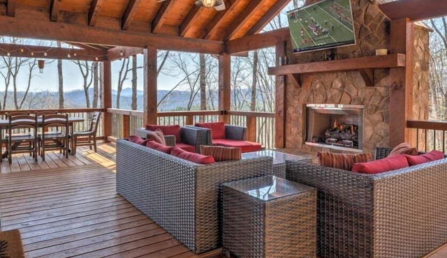 Tranquil Escape of Blue Ridge - Mountain Views | Hot Tub | Outdoor Fireplace with TV