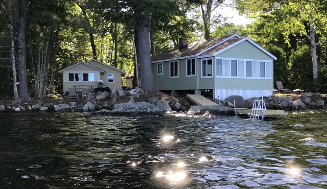 TWO Waterfront Camps on Sebago Lake