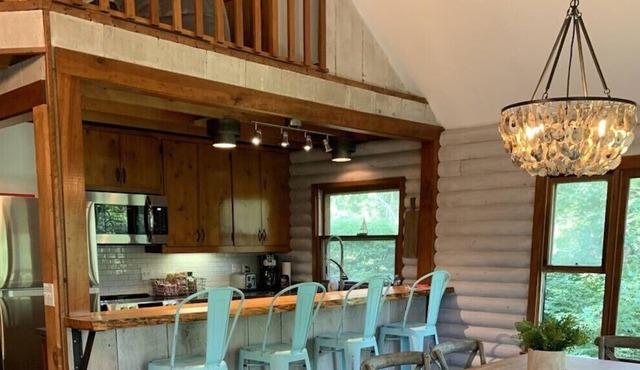 Updated vintage log cabin near Ocean Point