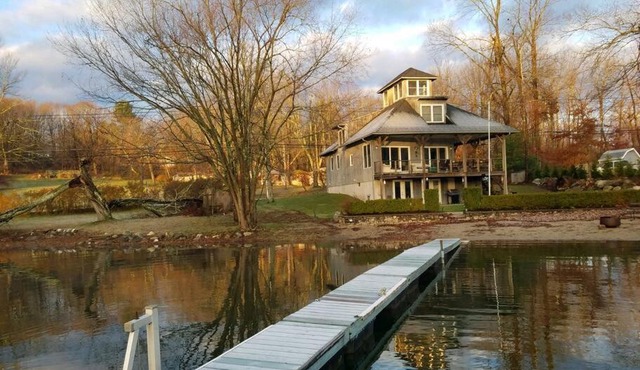 Waterfront Home on Bantam Lake with Private Beach