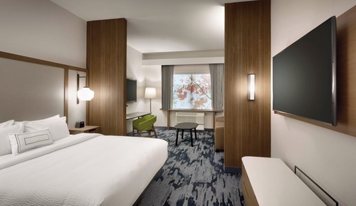 Suite, 1 King Bed with Sofa bed, Hearing Accessible