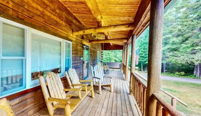Silver's Log Cabin w/ Fire Pit near Acadia National Park